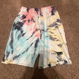 Young La slim fleece shorts